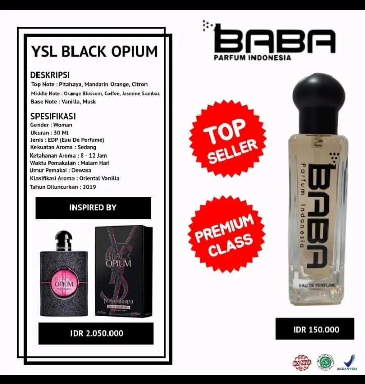 Reseller Baba Parfum Premium Anti Alkohol Terbaik  Di ngawi